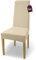 SCHEFFLER-Home Natalie Stretch Stuhlhussen Baumwolle/Stuhlhussen Creme-Natur/Stuhlüberzug 6er Set/Stuhlabdeckung/Stuhlhussen Schwingstühle waschbar/eleganter Spann-Stuhlüberzug Hochlehner