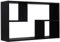 URBNLIVING Nyborg Rectangular Wooden Floating Wall Mounting Shelf Display Unit Book Storage (Black)