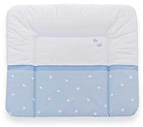 SET Träumeland Baby Wickelauflage Folie bedruckt 75x85 cm & Windel Blaubär/weiche Wickelunterlage Wickeltisch abwaschbar/Wickeltischauflage Junge und Mädchen ab 0 Monate