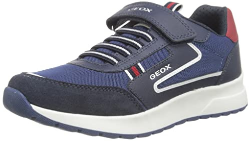 Geox Jungen J Briezee Boy B Sneakers , Navy Red 33 EU