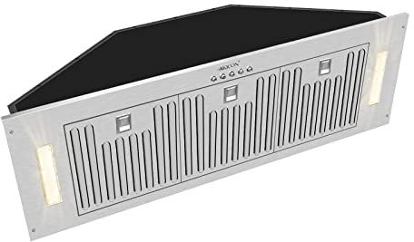 Inserto de campana extractora/incorporada de 36 pulgadas, campana de ventilación ultra silenciosa potente con luces LED, 3 velocidades 600 CFM, acero inoxidable Akicon