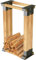 UISEBRT Holzstapelhilfe für Kaminholz Stabile Brennholz Stapelhilfe Holzstapelhalter Gestell Holz aus Feuerverzinkter Stahl für innen und außen (8 Stück)
