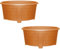 Optimal Products Long Trough/Oval/Square Plant Pot Plastic Planter Indoor Home Outdoor Garden Window Herb Flower Box (55cm Oval Planter Terracotta, 2)