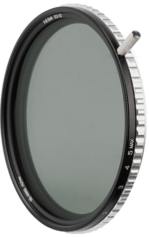 NiSi - 86mm Swift True Color ND-Vario, 1-5 Stops (ND2-ND32) Variable ND Filter, Dustproof and Waterproof Nano Coating Optical Glass, No Vignetting and X Effect with Lens Filter Case and Lens Cap