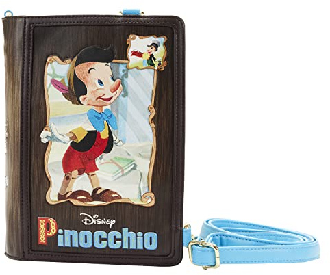Loungefly Disney Classic Books Pinocchio Convertible Cross Body Bag