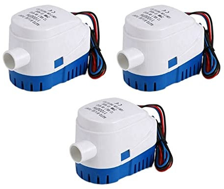 wrtgerht Mini-Pompe à Petite Puissance de Haute qualité Pompe à Eau de cale de Bateau Submersible Automatique 3X Automatique 12V Automatique avec Sortie d'interrupteur à Flotteur