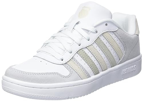 K-Swiss Damen Court Palisades Sneaker, White/WhitecapGray/Chapagne, 37 EU