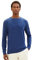 TOM TAILOR Herren 1027661 Basic Crewneck Strickpullover, 32618-hockey Blue Dark Melange, XXXL