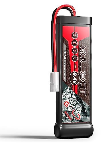 GOLDBAT 7S NIMH Battery 3000 mAh 8.4V NiMH RC Battery with Tamiya Connector for for RC Evader BX Car Truck Truggy Buggy Tank Car Racing(1PACK)