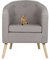 KEVO Loungesessel, Loungesessel aus Velours, Wohnzimmersessel, skandinavischer Sessel, max. Belastung: 200 kg, kleine Stühle, Wohnzimmer, Schlafzimmer, Loungesessel für 1 Person