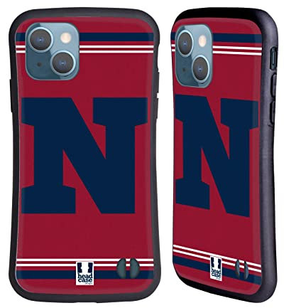 Head Case Designs Blu N Team del College Cover Ibrida Compatibile con Apple iPhone 13