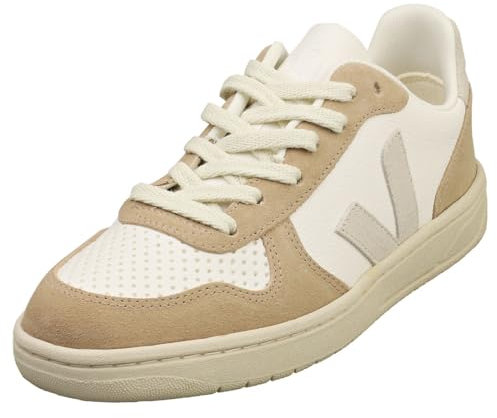 VEJA Damen V-10 Sneaker, Extra Weiß/Natur/Sahara, Größe 39, Extra Weiß/Natur/Sahara, 37 EU