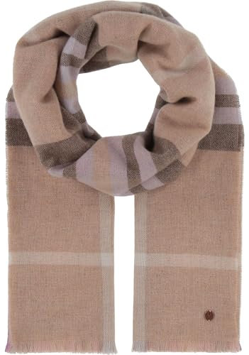 FRAAS Kaschmir Schal 58 x 180 cm - karierte Stola aus 100% reinem Kaschmir für Damen - The Plaid - Wärmend und Hautfreundlich Sand