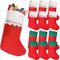 XineYuor Weihnachtsstrumpf Kamin,12PCS Groß Weihnachtsstrumpf Nikolausstrumpf für Weihnachtsdeko,Nikolausstiefel Weihnachtssocken zum Befüllen Aufhängen für Kamin,Wand,Treppe,Weihnachtsbaum