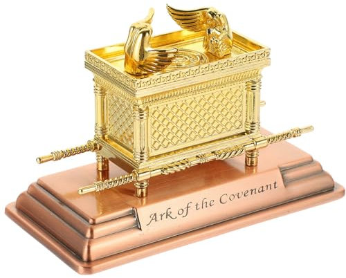 jojofuny Estatua Religiosa Arca de la Alianza Figura de Mesa Dorada Réplica El Arca de la Alianza Testimonio Judío Judaica Israel Réplica Del Arca de la Alianza
