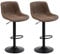 Ermnois Juego de 2 taburetes Altos de Cocina taburetes de Bar giratorios con Respaldo,sillas de Bar Modernas Ajustables,Taburete Alto sin Brazos de Piel sintética para Isla de Cocina,Color marrón