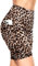 TNNZEET Radlerhose Damen Hohe Taille Kurze Sporthose Leggings Blickdicht Sommer Shorts Yoga Hose für Gym Sport (Leopard-1,L-XL)