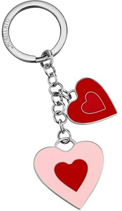 MORELLATO Portachiavi da Donna in Acciaio, Collezione Love, Cuori, Idee Regalo - SD8526