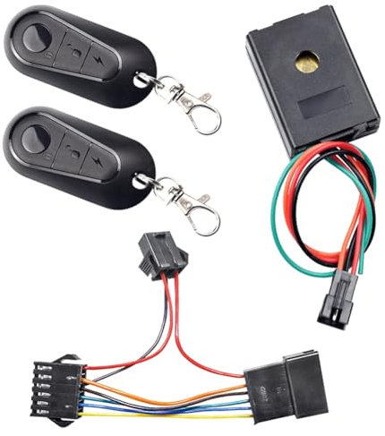 Rordigo Alarmanlage für Elektrofahrrad, Alarm für Elektrofahrrad, mit Touch-Start, Diebstahlsicherung, 36-72 V, für Elektroroller, Schwarz