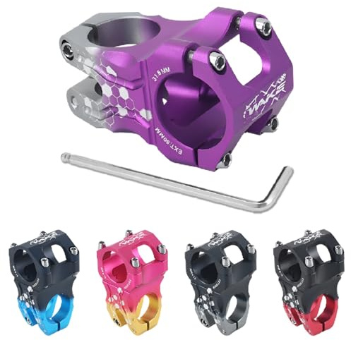 BESNIN Bike Stem 0 Degree 35mm/50mm Short MTB Stem, CNC Machined Aluminium Alloy, 31.8mm Handlebar Clamp for Mountain Bike, Gravel, Enduro, DH, XC & E-Bike