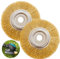 2 Pieces Steel Wire Joint Brush, Joint Brush for Garden, Joint Scraper Weed Compatible with Gloria Multibrush and Other Wire Brushes, 10 cm Diameter Brass Replacement Brush
