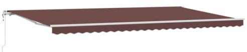 vidaXL Gelenkarmmarkise, Markise Ausziehbar Automatisch, Sonnenmarkise für Terrasse Balkon, Sonnenschutz Balkonmarkise Terrassenmarkise, Braun 600x300cm