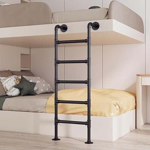 Renmlion RV Bunk Bed Ladder - Metal Loft Ladder Wall Mounted Egress Ladder Basement Heavy Duty Straight Ladder 4ft 5ft 6ft 7ft 8ft Multi-Purpose Emergency Fire Climbing Ladder(280cm/110in)