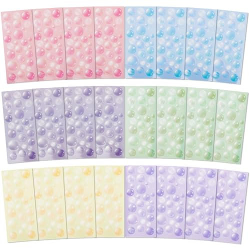 OLYCRAFT 24 Stück 6 Stile Bubble Deko Aufkleber Bunte Kpop Aufkleber Glitzer Bubble Deko Aufkleber 7x17cm 3D Bubble Aufkleber Für Scrapbooking Kunsthandwerk Fotokartenalbum Dekor