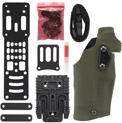 ANSNOW Taktischesenholster, Als-Verriegelung, Kompatibel Glock17 + X300 Lampe Metall Modularerenholsteradapter Jagd Airsoft-Ausrüstung/Grün
