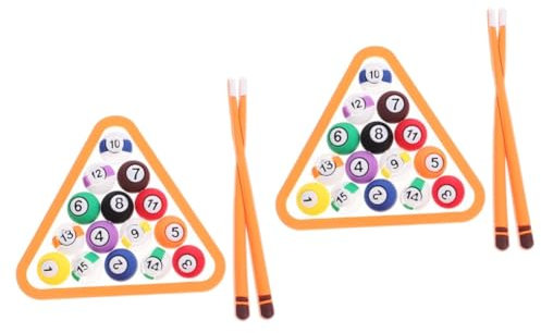 KITANDOVE 4 Sets Mini Billard Stil Kuchen Ornament Entzückende Backen Kuchen Einzigartige Desktop Backen Zubehör