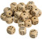 Confezione da 40 Dadi in Legno 6 Lati Dadi da Gioco in Legno 16mm Standard Dadi in Legno Naturale Gioco Dado per Bambini Adulti Gioco di Carte da Tavolo Accessori per Feste a Casa