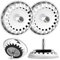 2 PCS Kitchen Sink Strainer, Stainless Steel Sink Plug Replacement, Universal UK Sink Strainer Basket, Sink Stopper for Sink Basin Bath Tub Food/Hair Catcher, Diameter 80mm