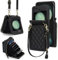 XIZYO Crossbody Zipper Leather Wallet Phone Case for Samsung Galaxy Z Flip 6, with 2 Adjustable Detachable Lanyard Straps, for Women Girls Cute Luxury Protective Cover with Card Holder, Black