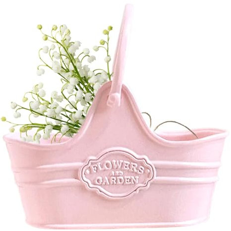 jopiuieo Doll House Miniature Flower Pots - Fairy Garden Pot,Doll House Metal Flower Bucket Flower Pots For Decoration Fairy Garden Decoration, Alloy For Living Room Patio, Porch