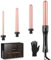 Curling Wand 4 in 1, Haglater Hair Curler Ceramic Curling Iron Set with 4 Interchangeable Barrels for Long Thick Thin Hair, Hair Styling Tools with Glove
