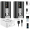 2 Pack Ring Battery with Charger Station, 6040mAh Rechargeable Ring Camera Batteries for Ring Video Doorbell 2/3/3plus/4, Stick Up Cam, Spotlight Cam, Peephole Cam (White Charger + 2 Battery)