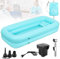 Baignoire de Douche, Kit De Baignoire De Douche Gonflable Médicale, Ensemble de Baignoire de Douche Gonflable Médicale, Système de Douche de Chevet Portable avec Pompe à Air électrique, Sac à Eau