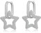 MUCCA Ohrringe Silber 925 für Damen Hängend Doppel Creolen Silber 925 Stern Herzform Quadratisch Creolen Silber Schmetterling Hängend Damenohrringe Hypoallergen Bunte Zirkonia Klein Ohrring