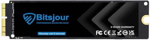 Bitsjour NVMe SSD pour Apple MacBook Air A1466 A1465 2013-2017, MacBook Pro A1398 A1502 Retina 2013-2015, Mac Pro A1481 2013, iMac A1418 A1419, Mac Mini A1347 2012 Go 014, Mac Interfacce