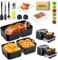 Accessori per friggitrice ad aria calda Ninja Foodi Flexdrawer da 10,4 l, in silicone per friggitrice ad aria calda AF500EU, 1 x 10,4 L e 2 x 5,2 l, per friggitrice ad aria calda Ninja