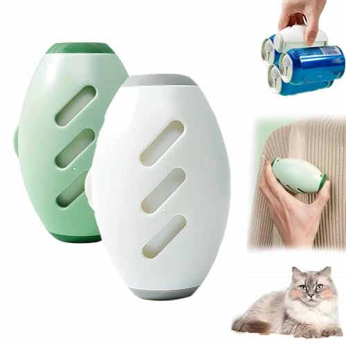 Reusable Lint Roller Ball,Sticky Roller Washable,Mini Lint Removal Tool,Portable Mini Dog Cat Pet Hair Remover Tool,Fluff Remover for Clothes,Pet Hair Debris Removal Tool (2pc Color Mixing)