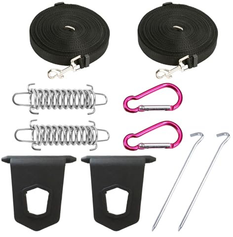 Wjelet Awning Tie Down Kit, Awning Storm Straps Compatible with Fiamma F35 F45 F65 S Caravan Motorhome, Awning Tie Down Straps, Storm Straps for Caravan Awnings Outdoor Camping Tool