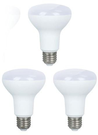 yayutelight E27 Spotlight, 8W LED Reflector R63 Light, 3 Pack Dimmable Edison Screw 60w Equivalent Bulb, 850 Lumen, 120° Beam Angle Energy Saving Lightbulbs (Daylight White 6000K)