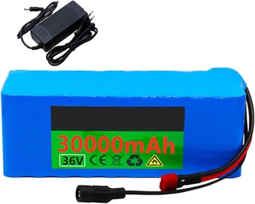 36V 30Ah Batería de Litio Para Bicicleta Eléctrica de 36V y 30Ah 10S3P para Motores de 250 W 500 W 800 W y 1000 W con Cargador Para Scooter XT60