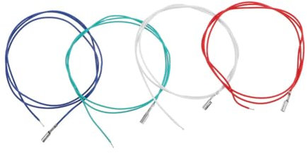 Abaodam 4pcs Phonograph Wire Color-coded Stereo Connection Cables for Turntable and Compatible Phono Headshells Easy Installation for Enhanced Audio Performance