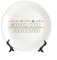 hadefa Plato de cena de porcelana personalizado, plato decorativo con foto/texto personalizado con soportes, decoración de sala de estar, comedor, cocina