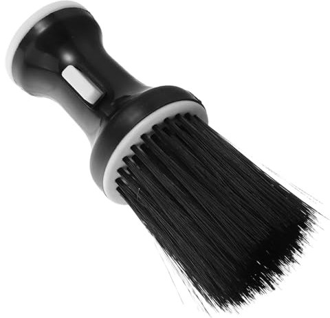 PENIKOKO Brosse de nettoyage de salon de coiffure plumeau pour le visage cache-cou pour hommes nettoyage du cou plumeau à barbe brosse à barbe Face Dusters Plastique Black