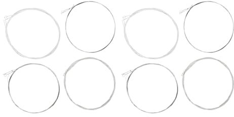 8Pieces Replacement Mandolin Strings Light Gauge Easy Installation Bright Sound Metal Texture For Musical Instrument