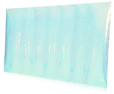 HOMSFOU Pellicola Vinile Olografica Autoadesiva Fish Scale Decorativa Rimovibile Per Tazze Auto e Pareti Adesivo Per Decorazioni Te