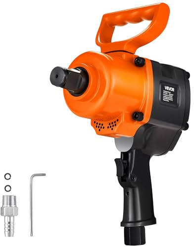 VEVOR Druckluft-Schlagschrauber, 2,54 cm Antrieb, Doppelhammer-Schlagpistole, bis zu 1626 Nm Rückdrehmoment, 4600 U/min 6-Gang-Druckluftschlagwerk für schwere Autoreparaturen und -wartung